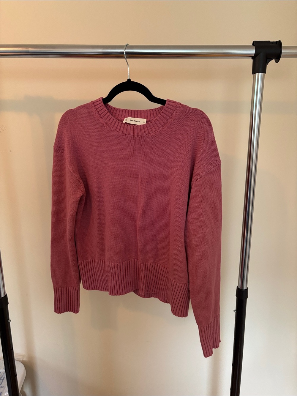 Everlane Boxy Cotton Crew Rose Pink